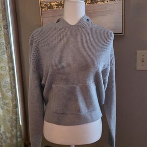 Sincerely Jules Light Gray Waffle Knit Hoodie Sweater